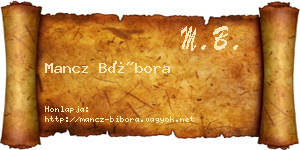 Mancz Bíbora névjegykártya